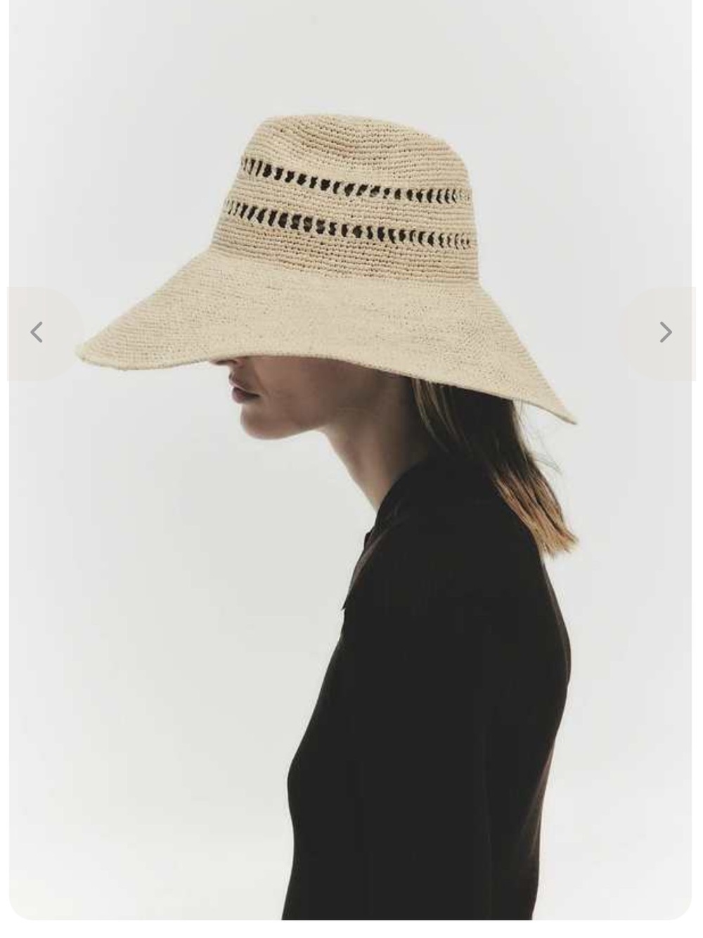New Janessa Leon Harlow  Wide Brim Sun Hat - Beige - Picture 7 of 10